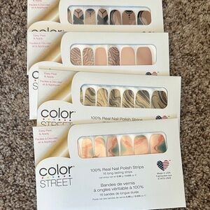 Color Street Nail Strips - Peach, Gold, and Beige Collection